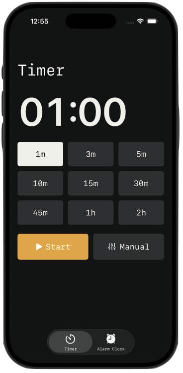 Chrono Pumpkin timer screen on iPhone